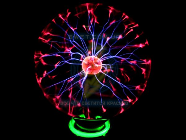 Плазменный электрический  шар с молниями купить тесла тесло plasmaball плазмабол светильник лампа