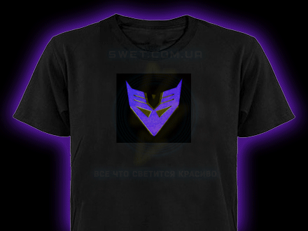 Светящаяся мужская футболка с эквалайзером Deceptikon