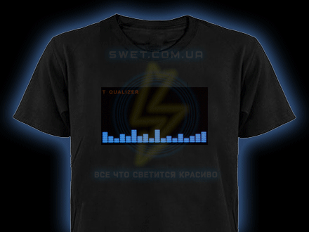 Мужская электронная футболка с эквалайзером Grid