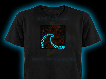 Анимированная мужская футболка с эквалайзером Вихрь