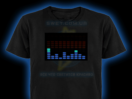 Светящаяся футболка с эквалайзером Digit Wave